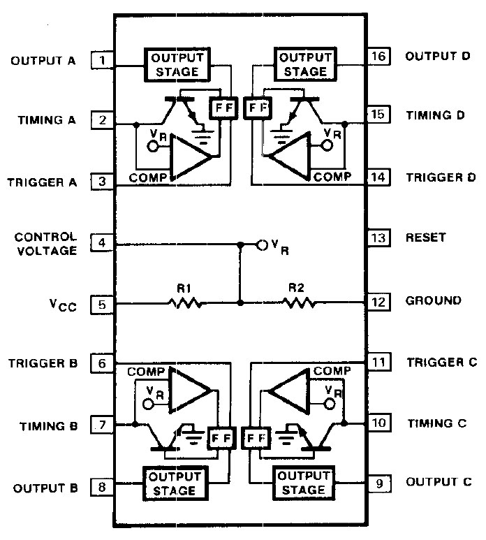 NE558 Datenblatt Blockschaltbild