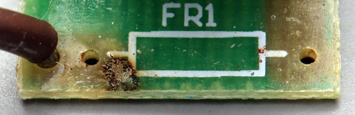 Fusible resistor Ausfall
