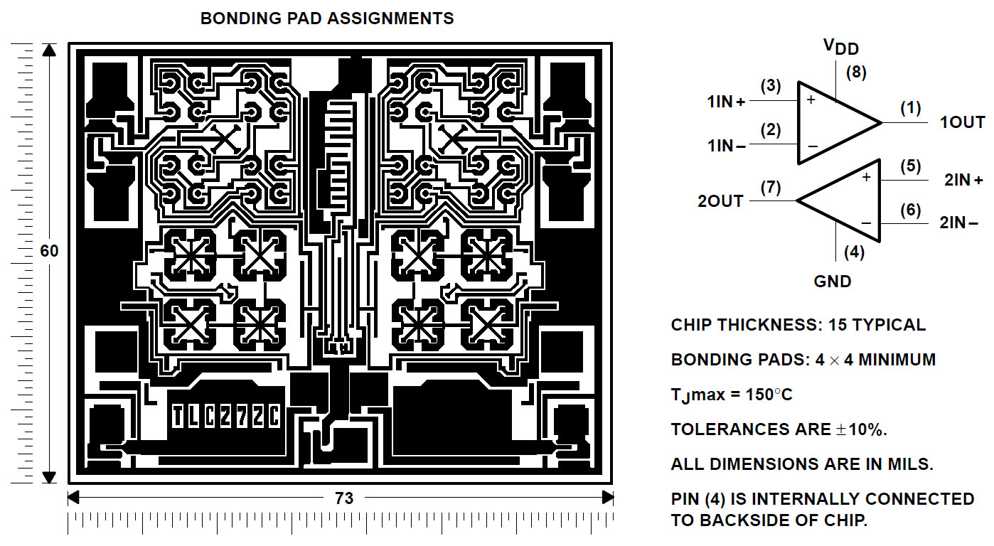 TLC272 Datenblatt Die