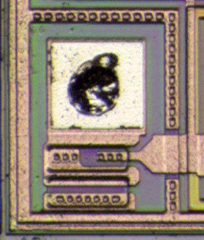 TLC272 Die Bondpad Schutzschaltung