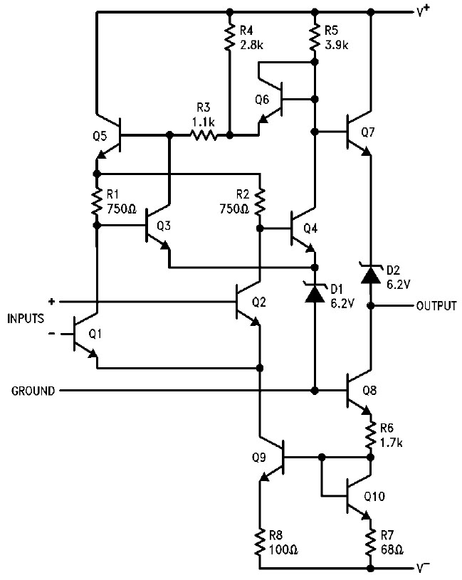 LM710 Datenblatt Schaltplan