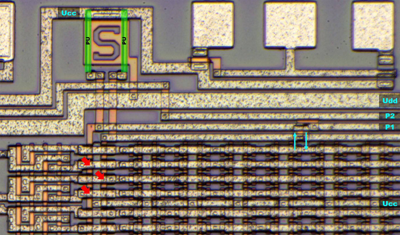 U552 Die Teststrukturen