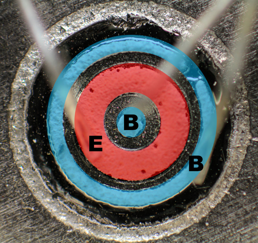 Philips AU103 Legierungstransistor Aufbau