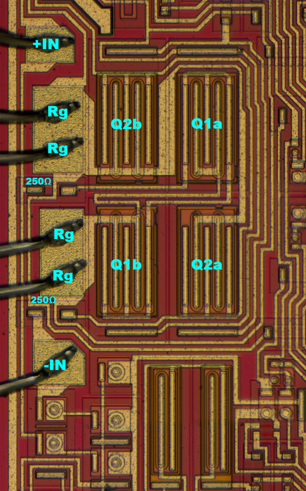 AMP01 Die Schaltung Differenzverstärker Eingang