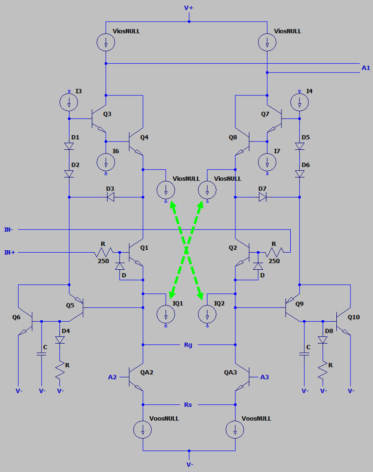 AMP01 Schaltung Differenzverstärker