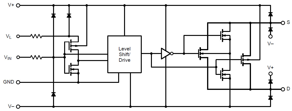 Siliconix Datenblatt Schaltplan