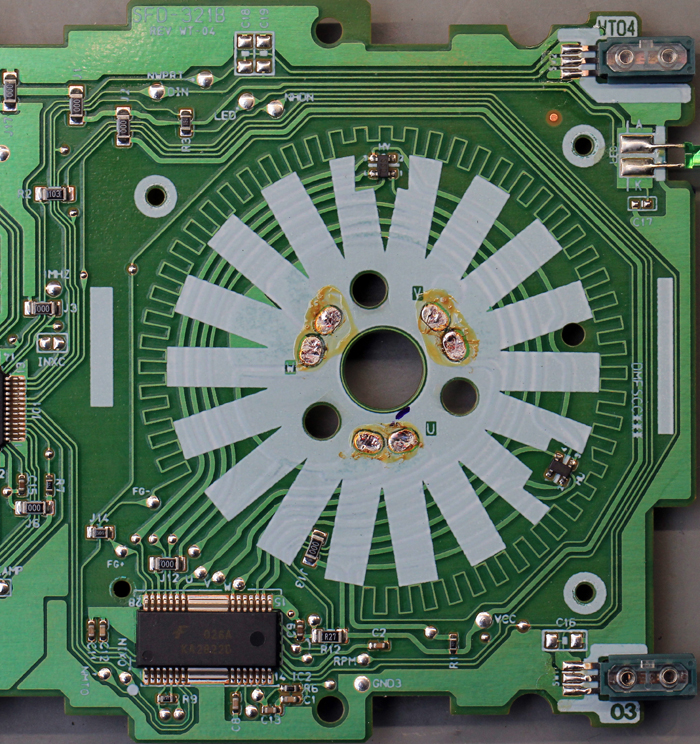 3,5"-Diskettenlaufwerk BLDC-Motor Stator Hall-Schalter FG Drehzahlbestimmung