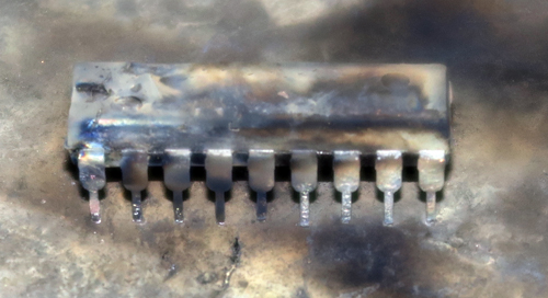 Decapping Epoxidgehäuse Feuer