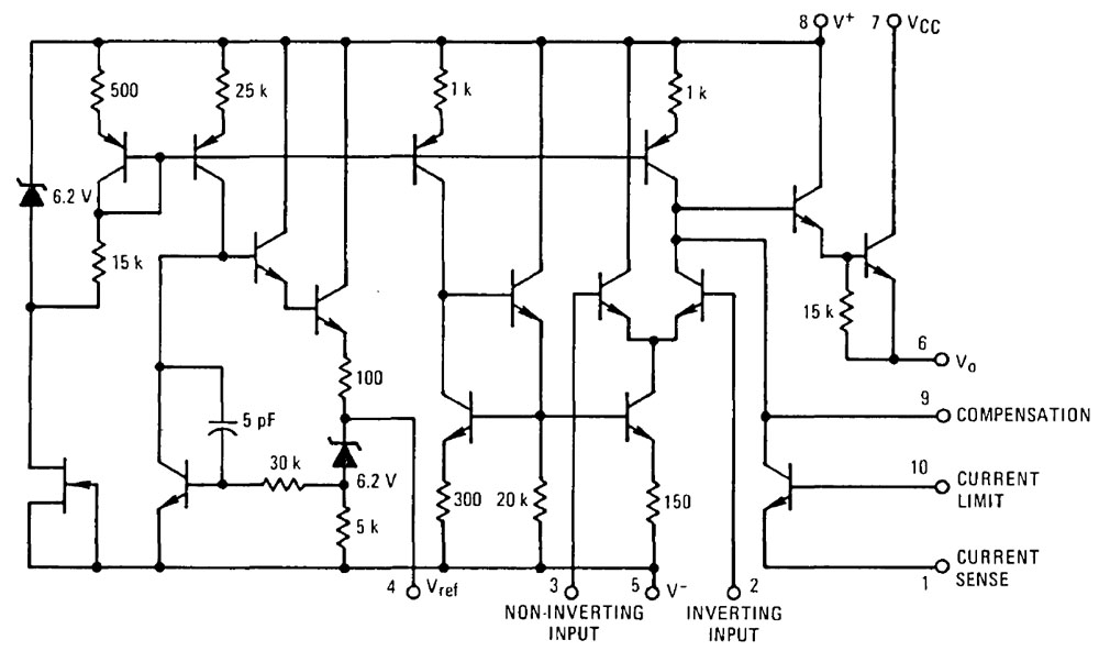 MC1723 Linear Integrated Circuits Data Book Schaltplan