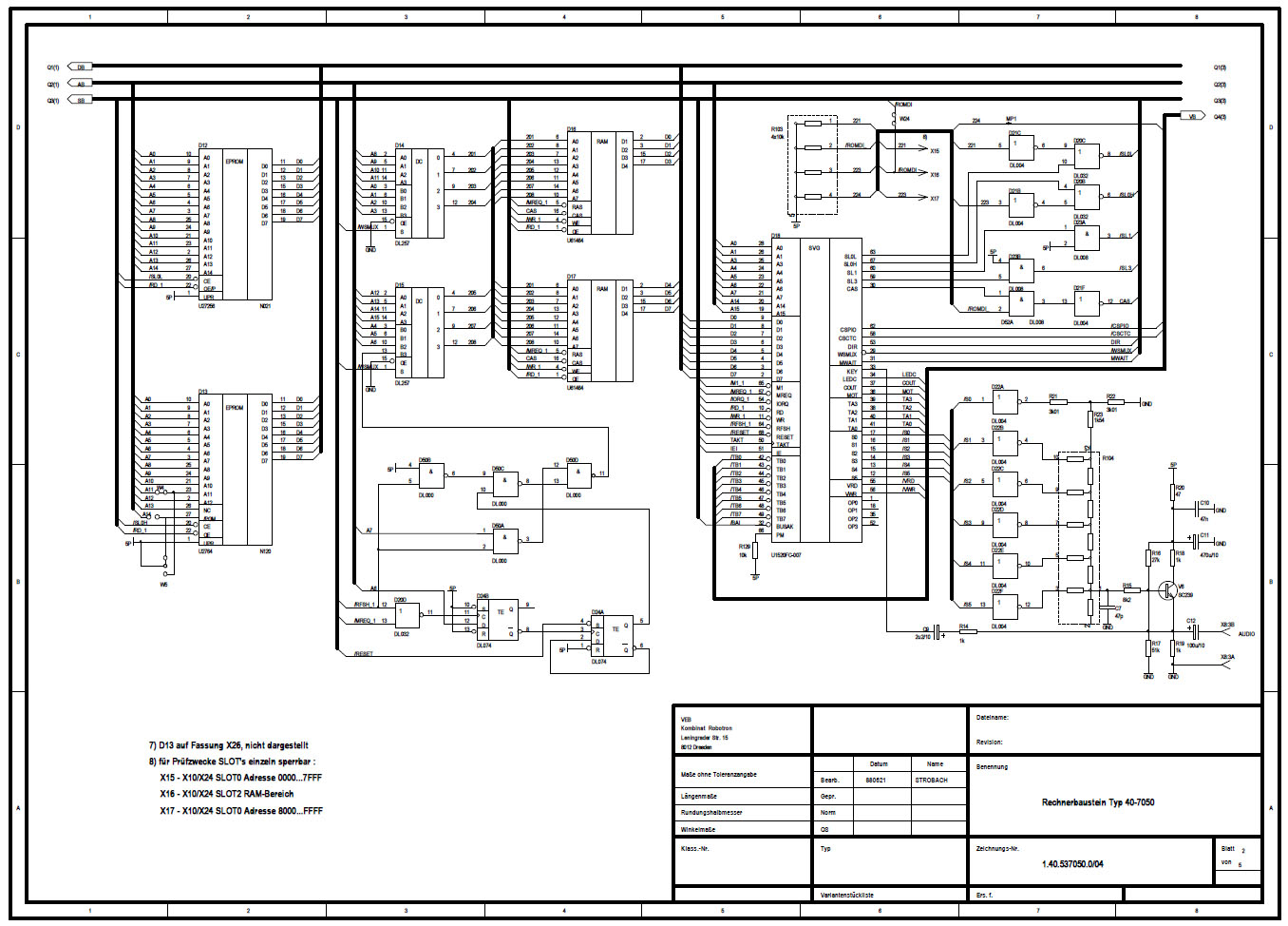 Robotron A5105 Schaltplan