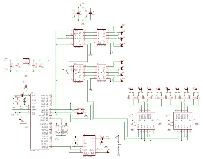 LED-Matrix 16x16 Schaltplan