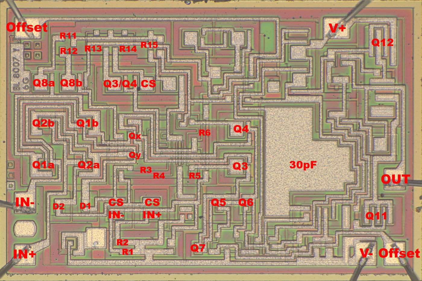 ICL8007 Die Detail