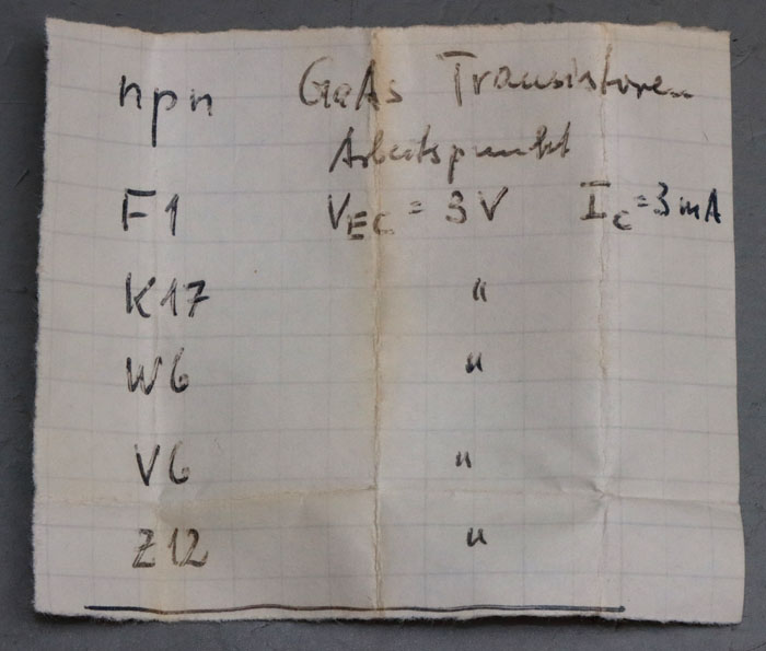 Galliumarsenid-Versuchstransistor