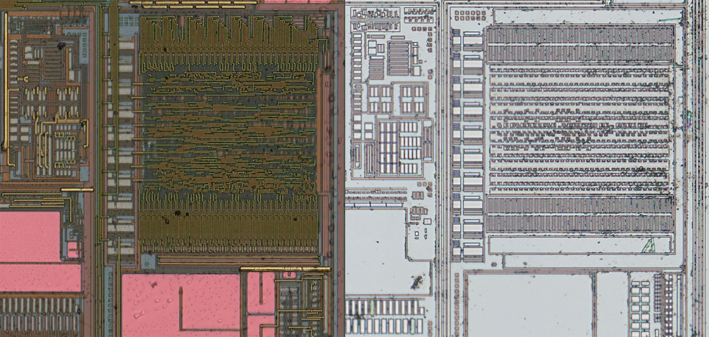 ATtiny10 Die delayered Detail