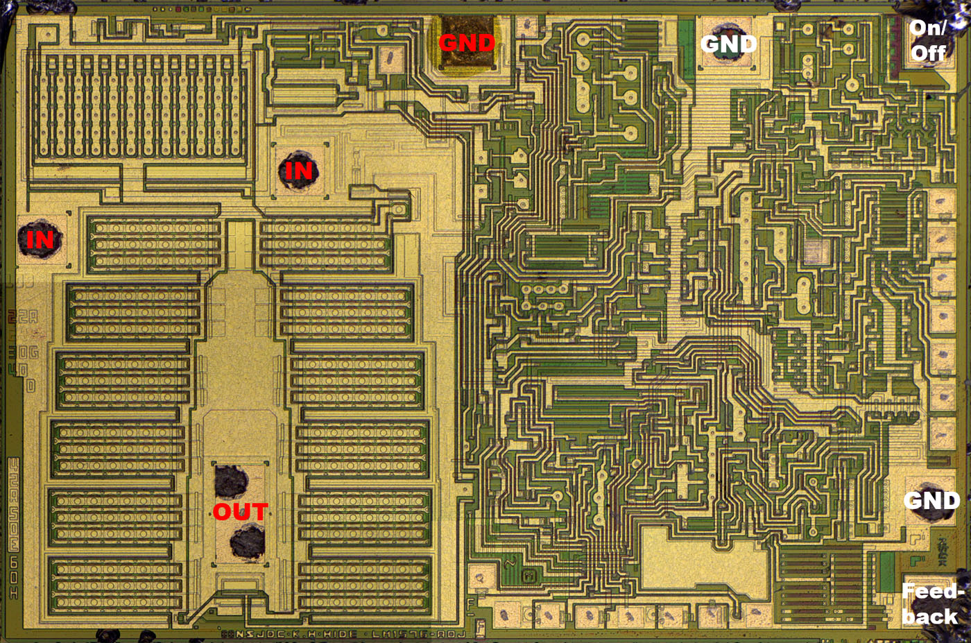 LM2576 Die Bondpads