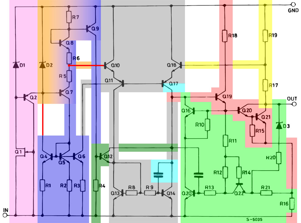 7915 Datenblatt ST Microelectronics Schaltplan korrigiert