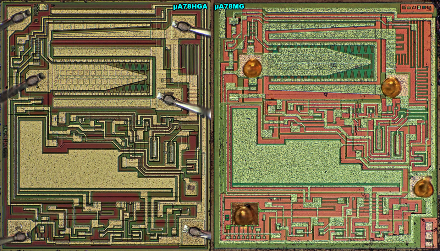 µA78HG µA78MG Die Vergleich