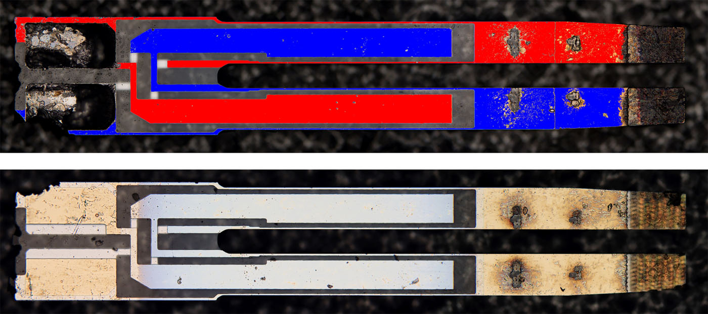 Uhrenquarz Quarzkristall Elektroden